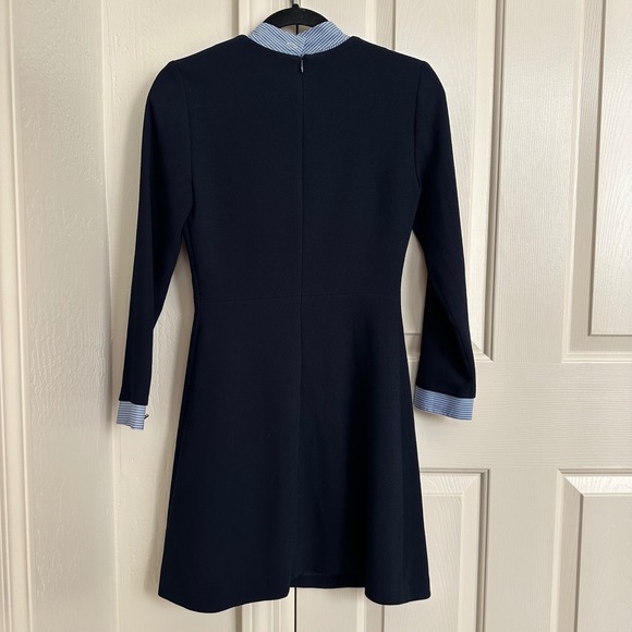 Sandro Paris Gigi Striped Trim‎ Fit and Flare Dress - Picture 6 of 11